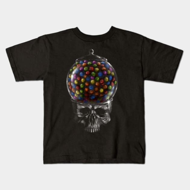 Skull Candy Kids T-Shirt by flintsky